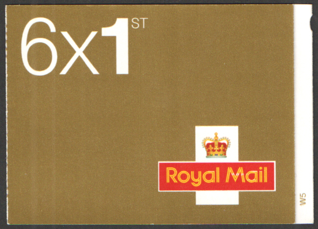 (image for) MB4f / SB5(14) Cyl W5 (W2) Bilingual Postcode Info Label 2007 6 x 1st Class Self Adhesive Booklet
